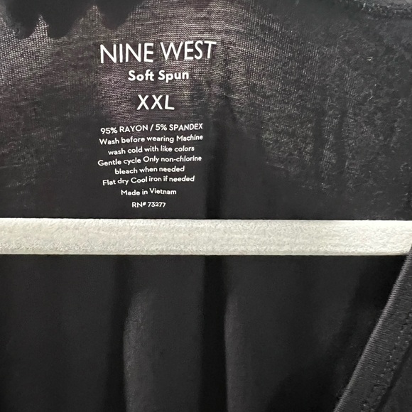 NWT Nine West|Black Tank Top|Size XXL - Picture 7 of 7